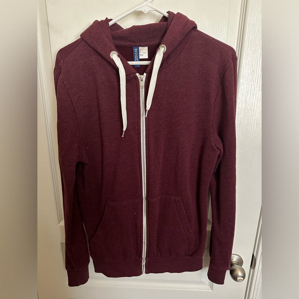 Maroon H&M Zip Hoodie
